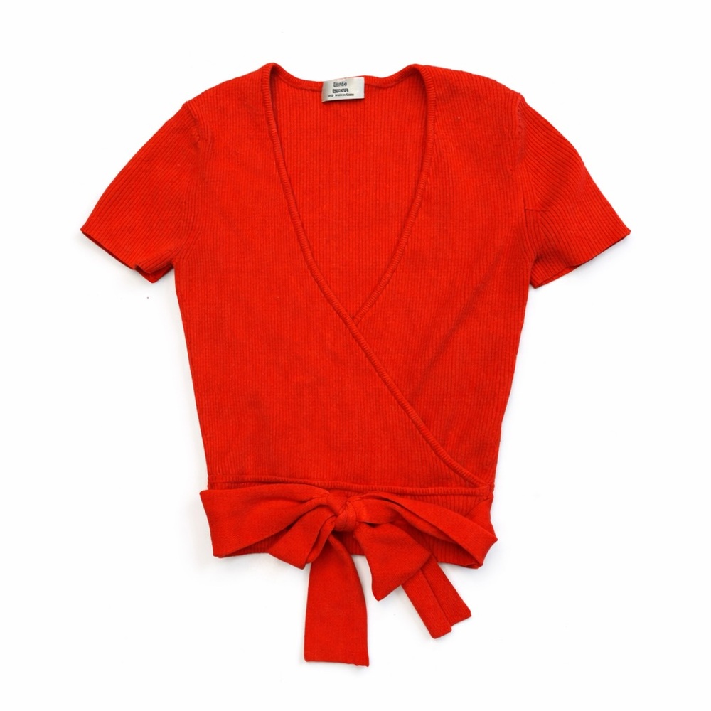 Aritzia Little Moon Prunella Wrap Crop Top with Tie XXS